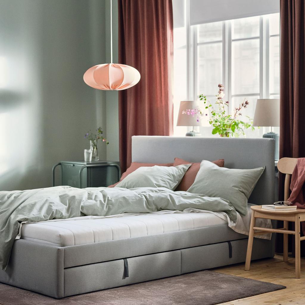 AFJALL IKEA Пенополиуретановый матрас, жесткий/белый 80x200 см