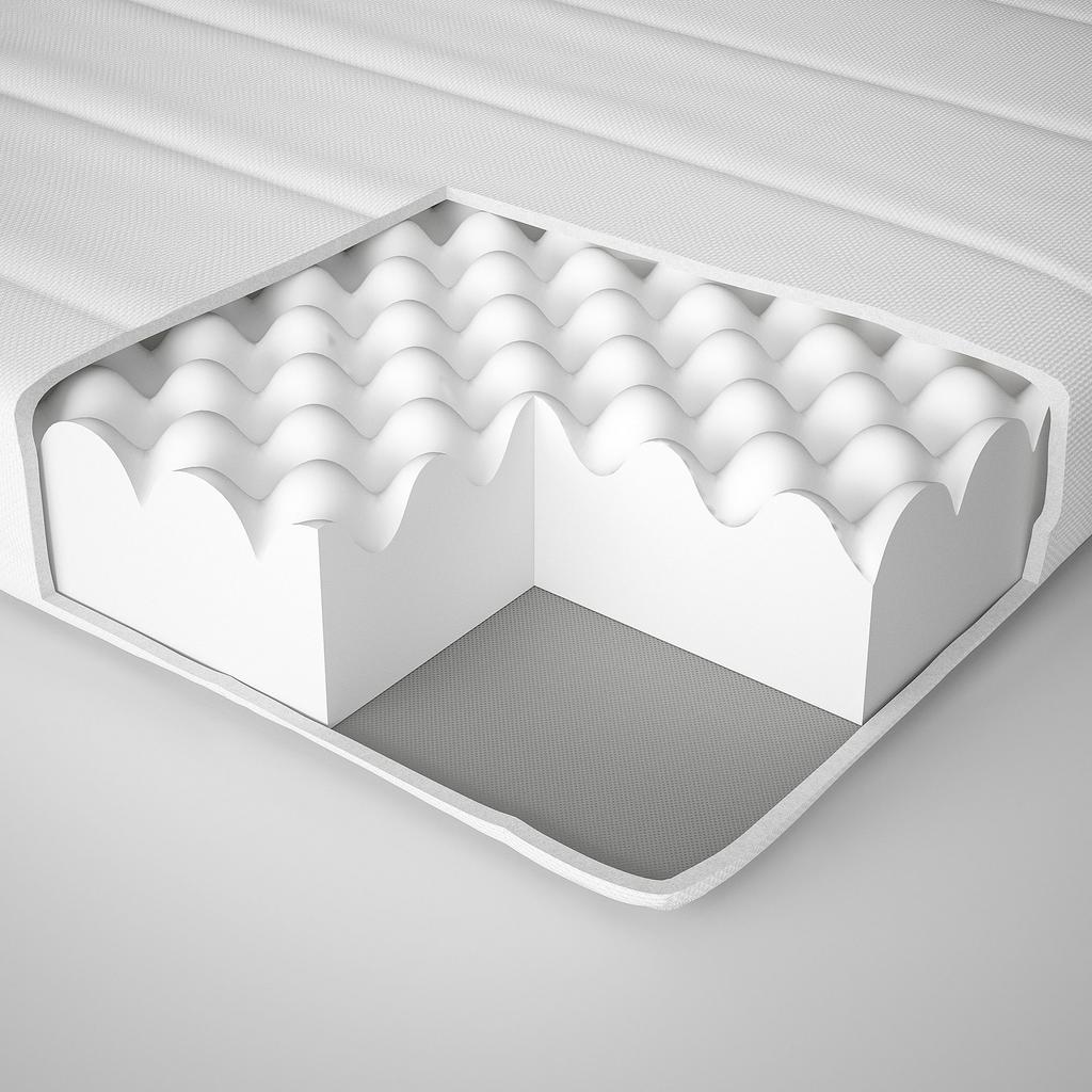 AFJALL IKEA Пенополиуретановый матрас, жесткий/белый 80x200 см