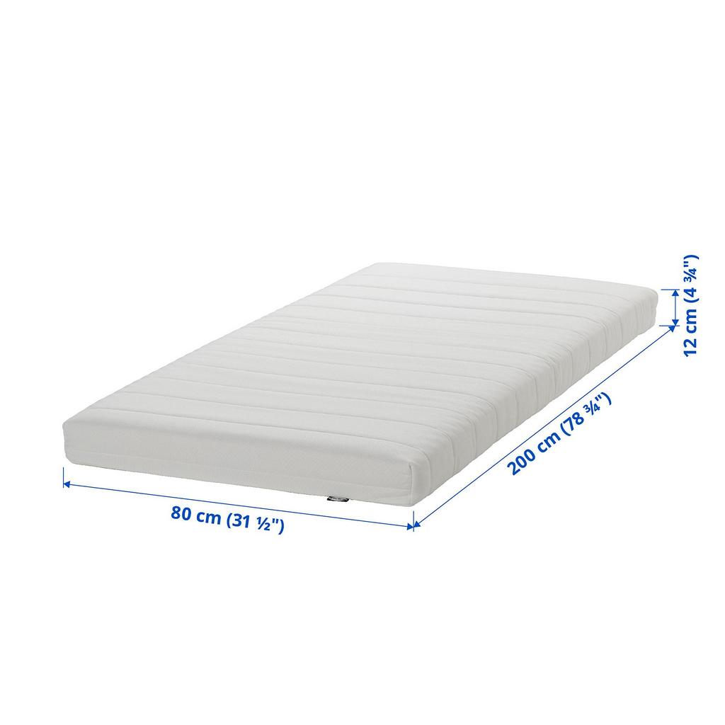 AFJALL IKEA Пенополиуретановый матрас, жесткий/белый 80x200 см