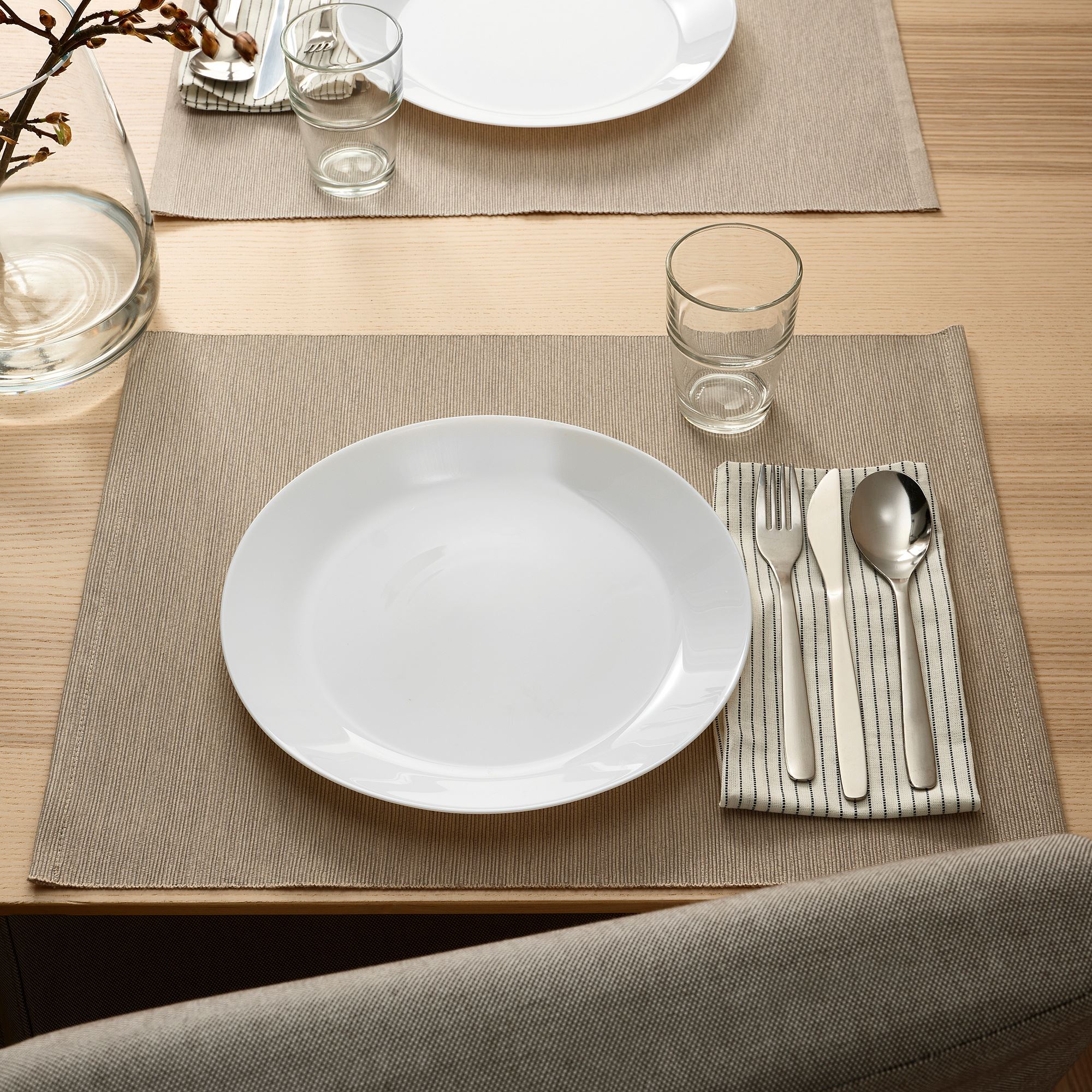 OFTAST IKEA Тарелка, белый, 25 см