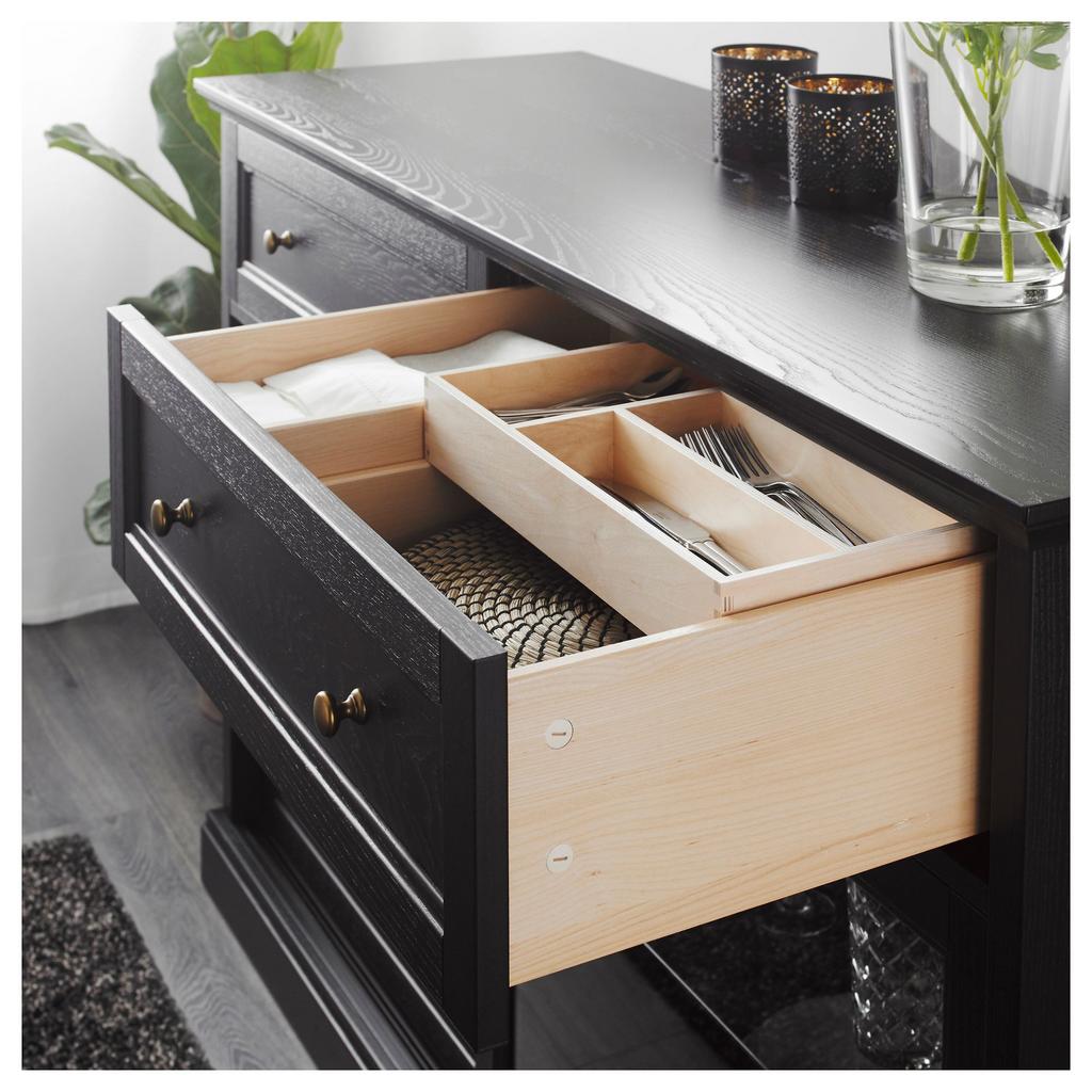 MALSJO IKEA Сервант, черный, 145x92 см