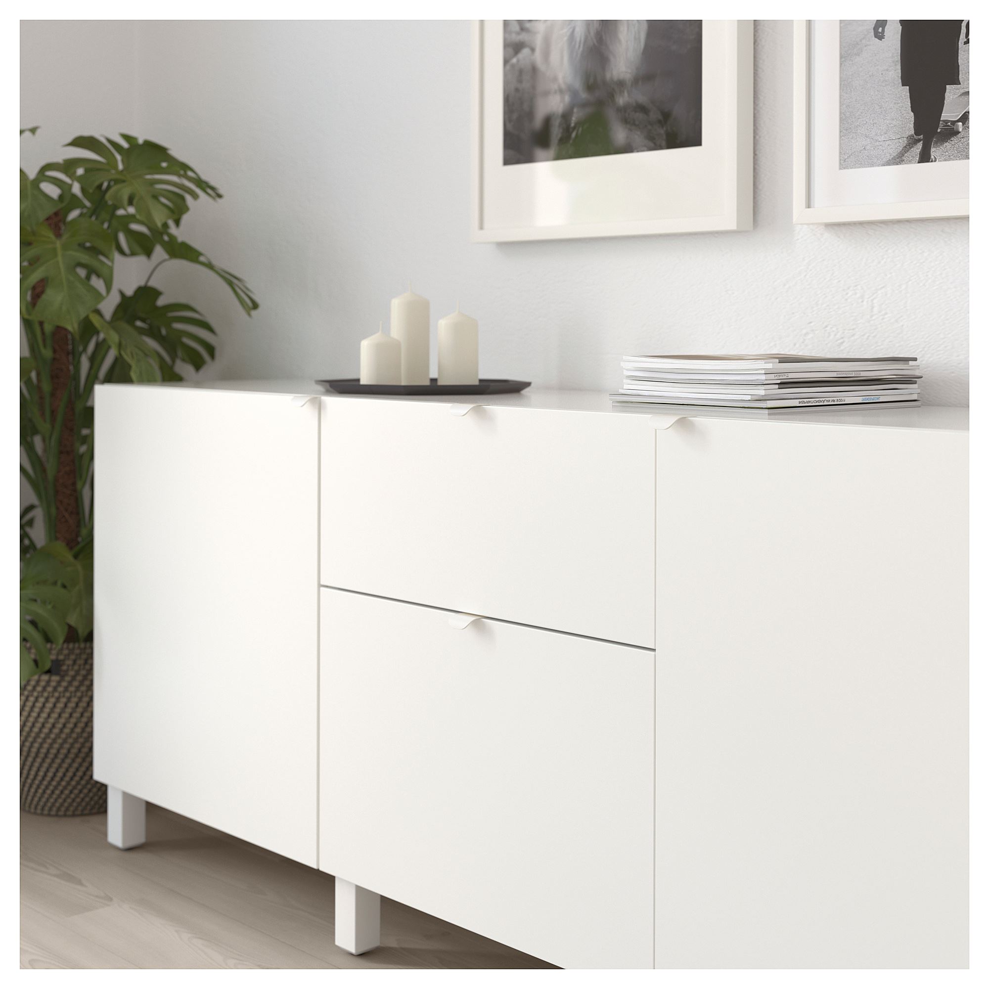 BILLSBRO IKEA Ручка, белый, 40 мм, 2шт.