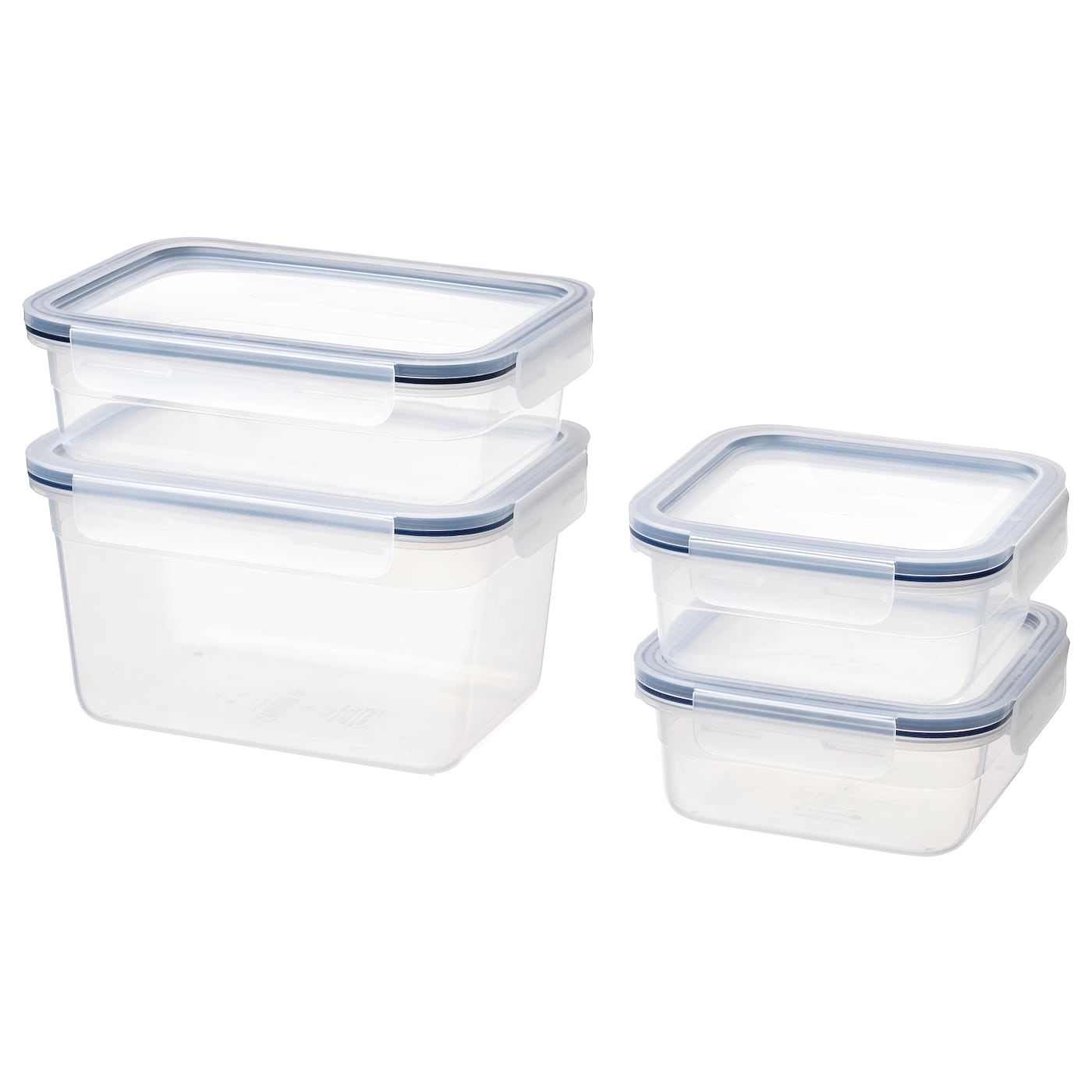 IKEA 365+ Контейнер для продуктов с крышкой, пластик, 4 шт.