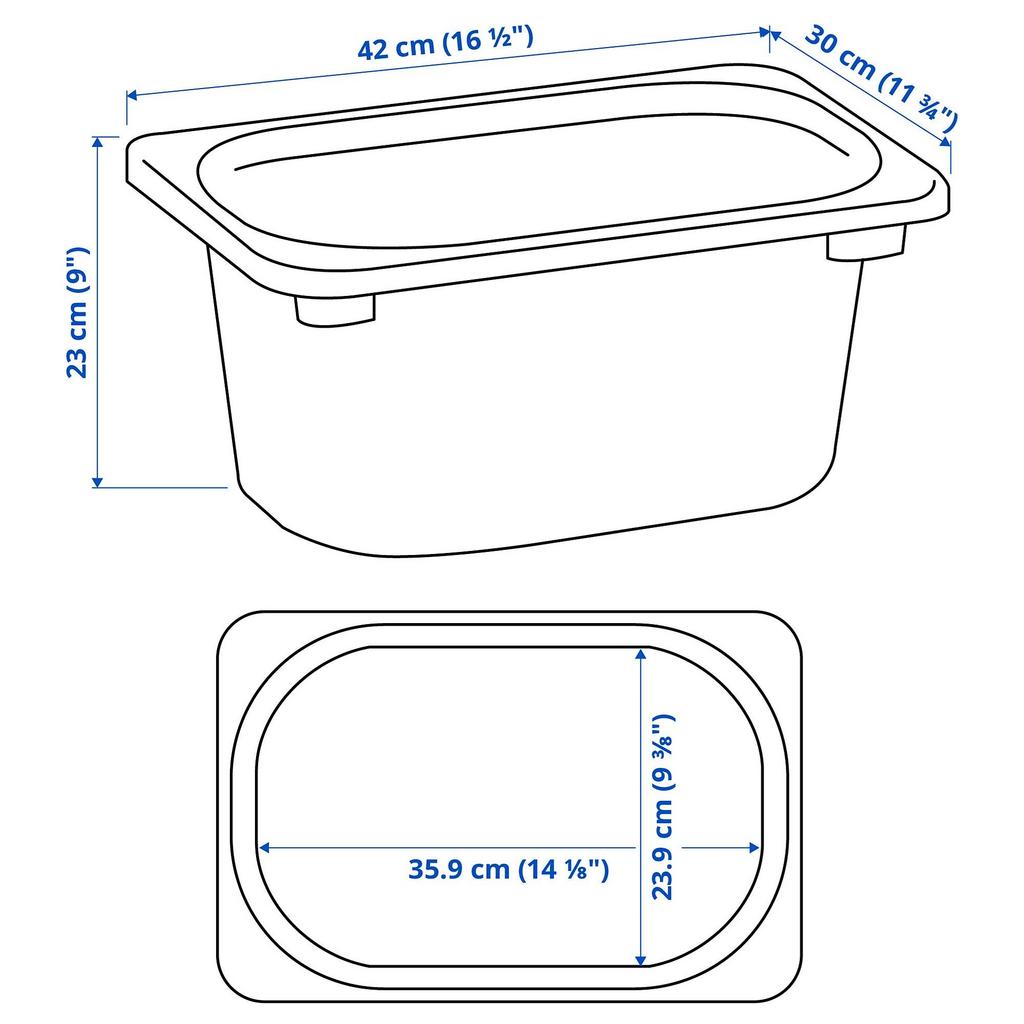 TROFAST IKEA Контейнер, фиолетовый, 42x30x23 см