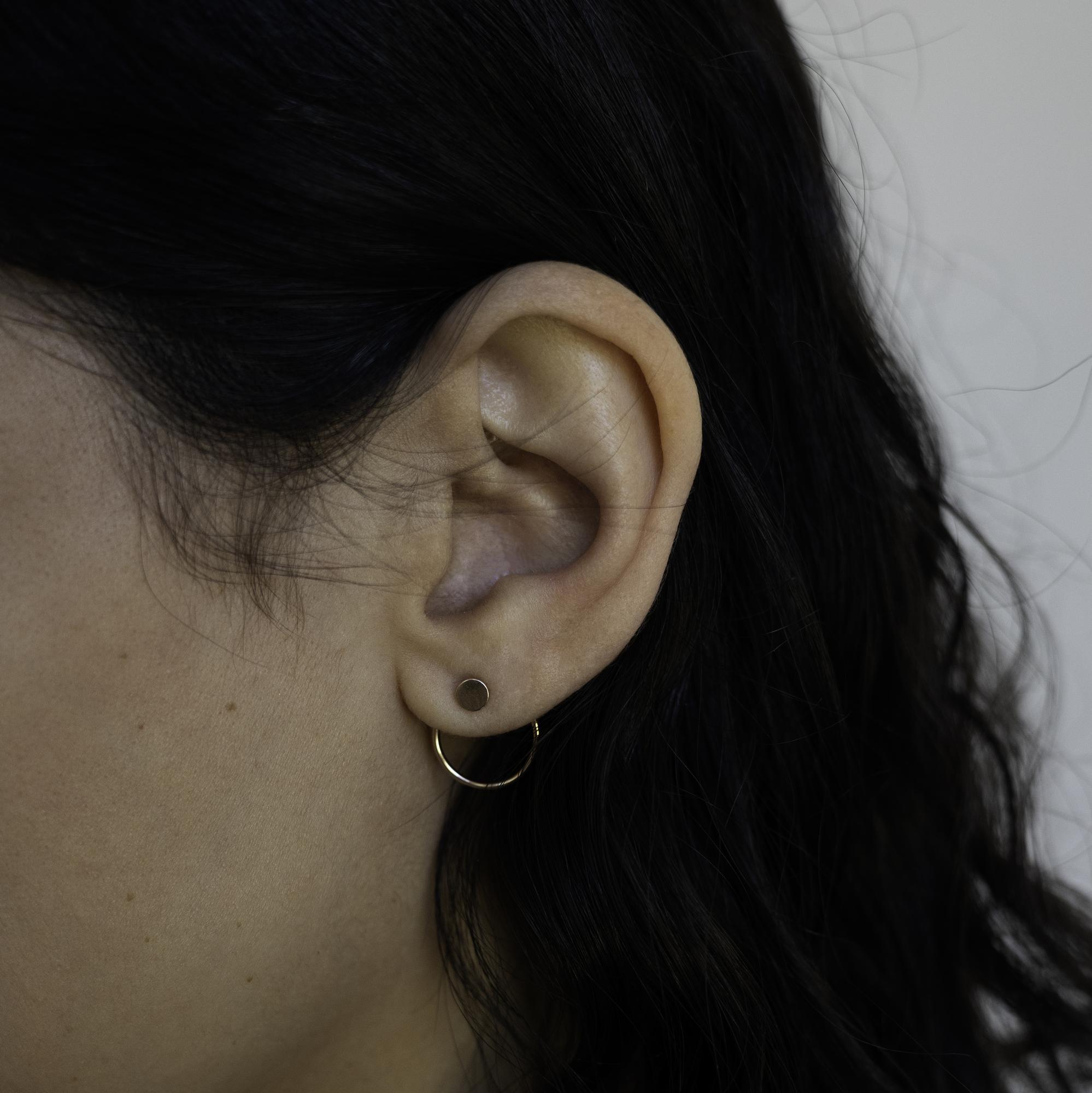 СЕРЬГИ ПОИНТ С ДИСКОМ ПОЗОЛОТА