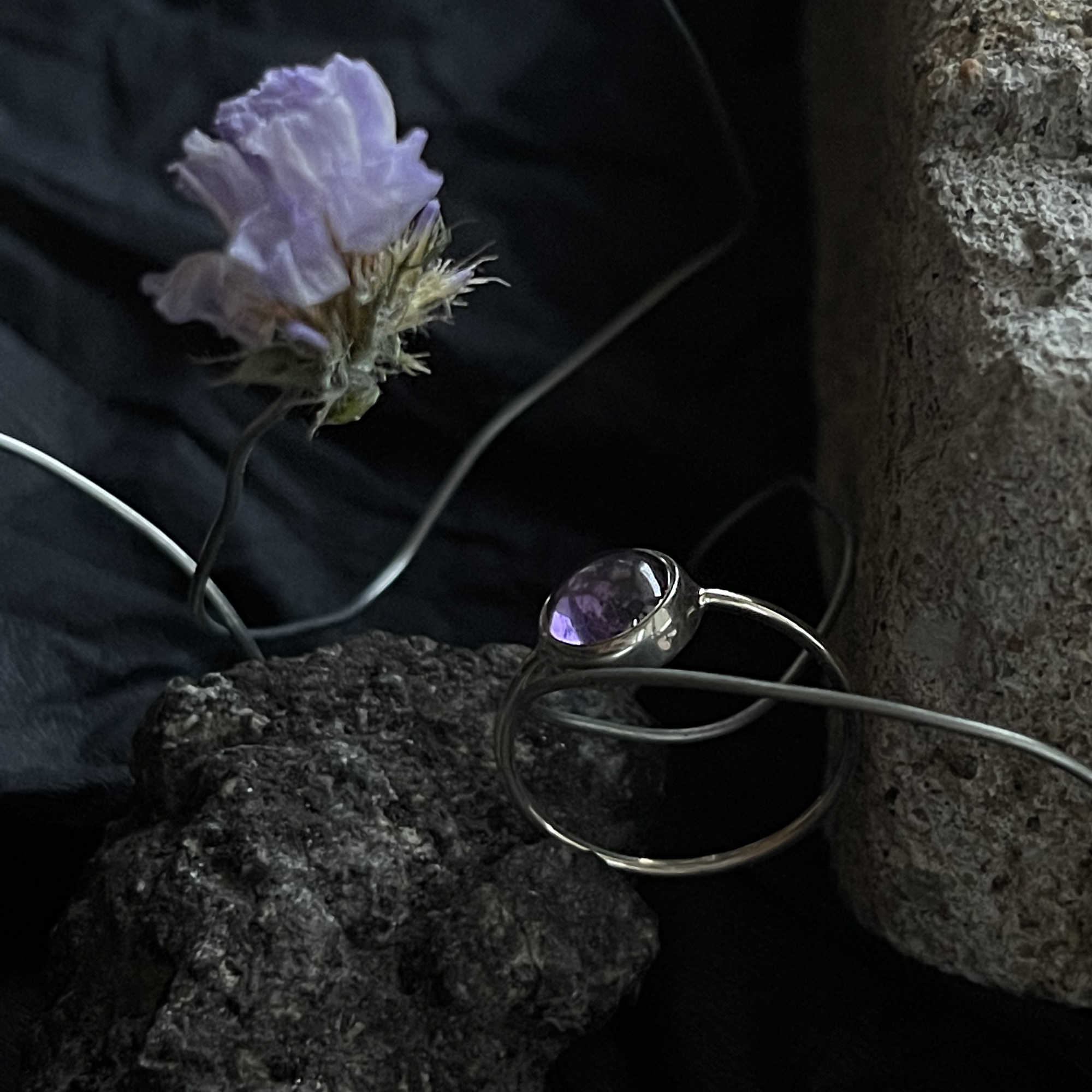 КОЛЬЦО С ФИАНИТОМ АМЕТИСТ