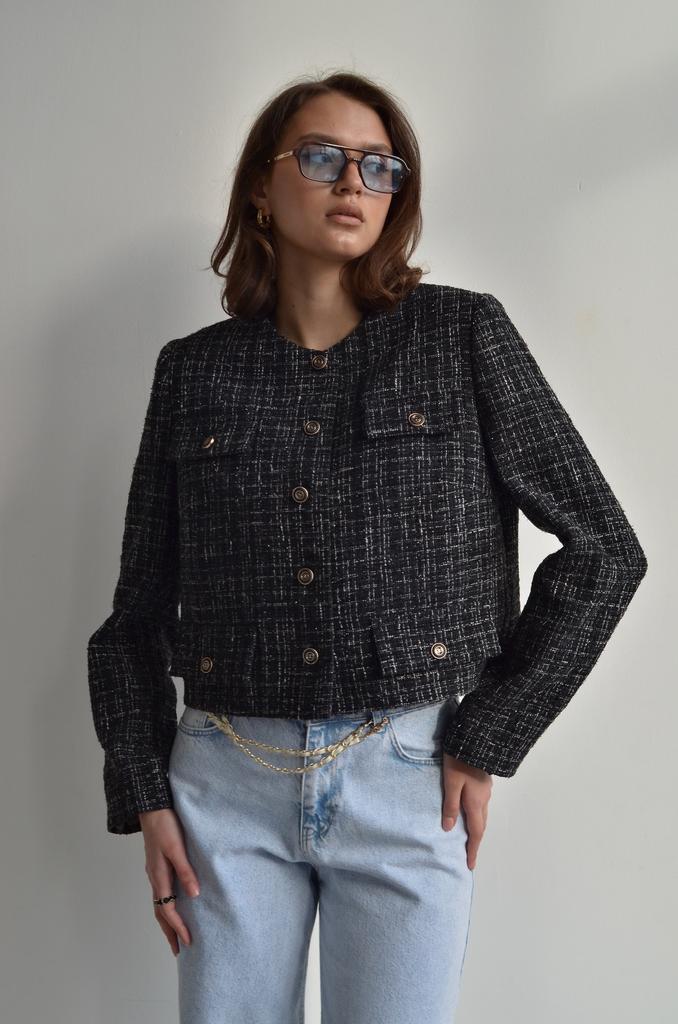 Жакет твид BLACK
