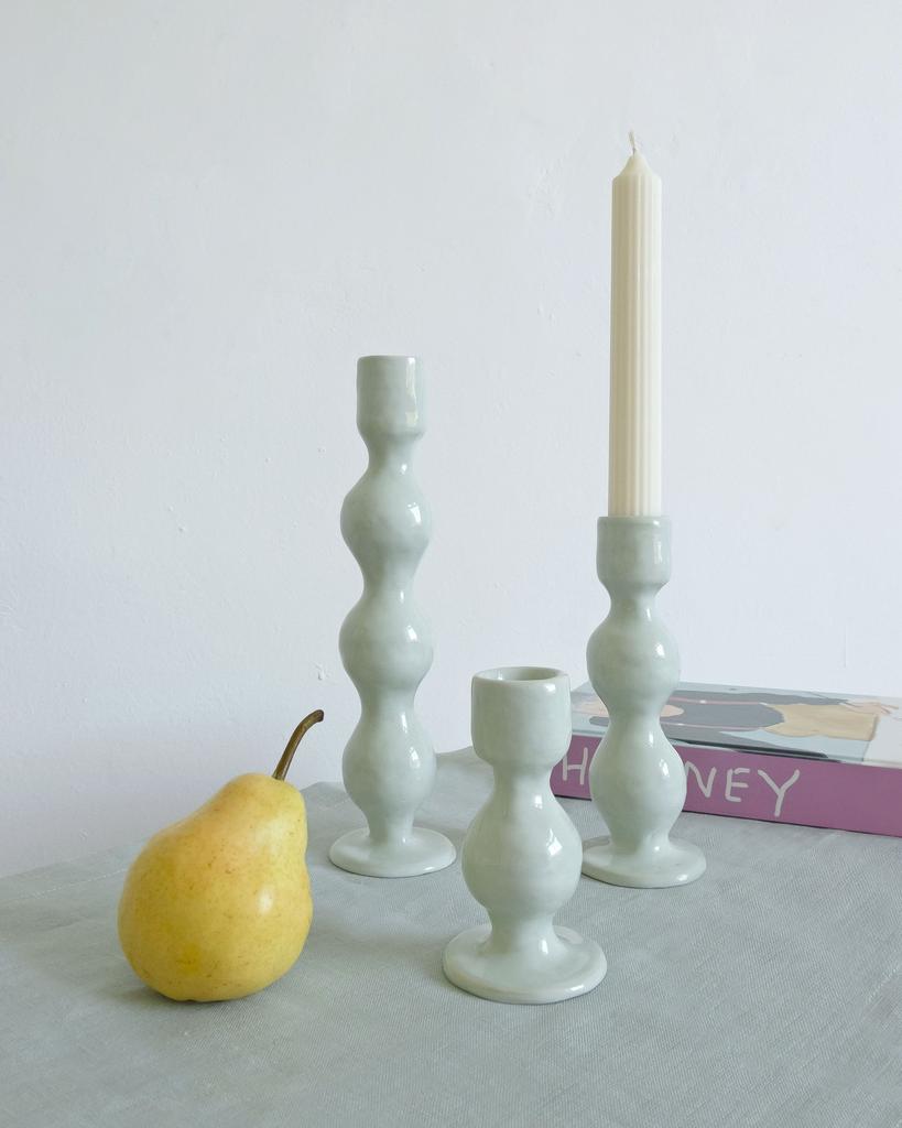 Керамические подсвечники пастельного цвета