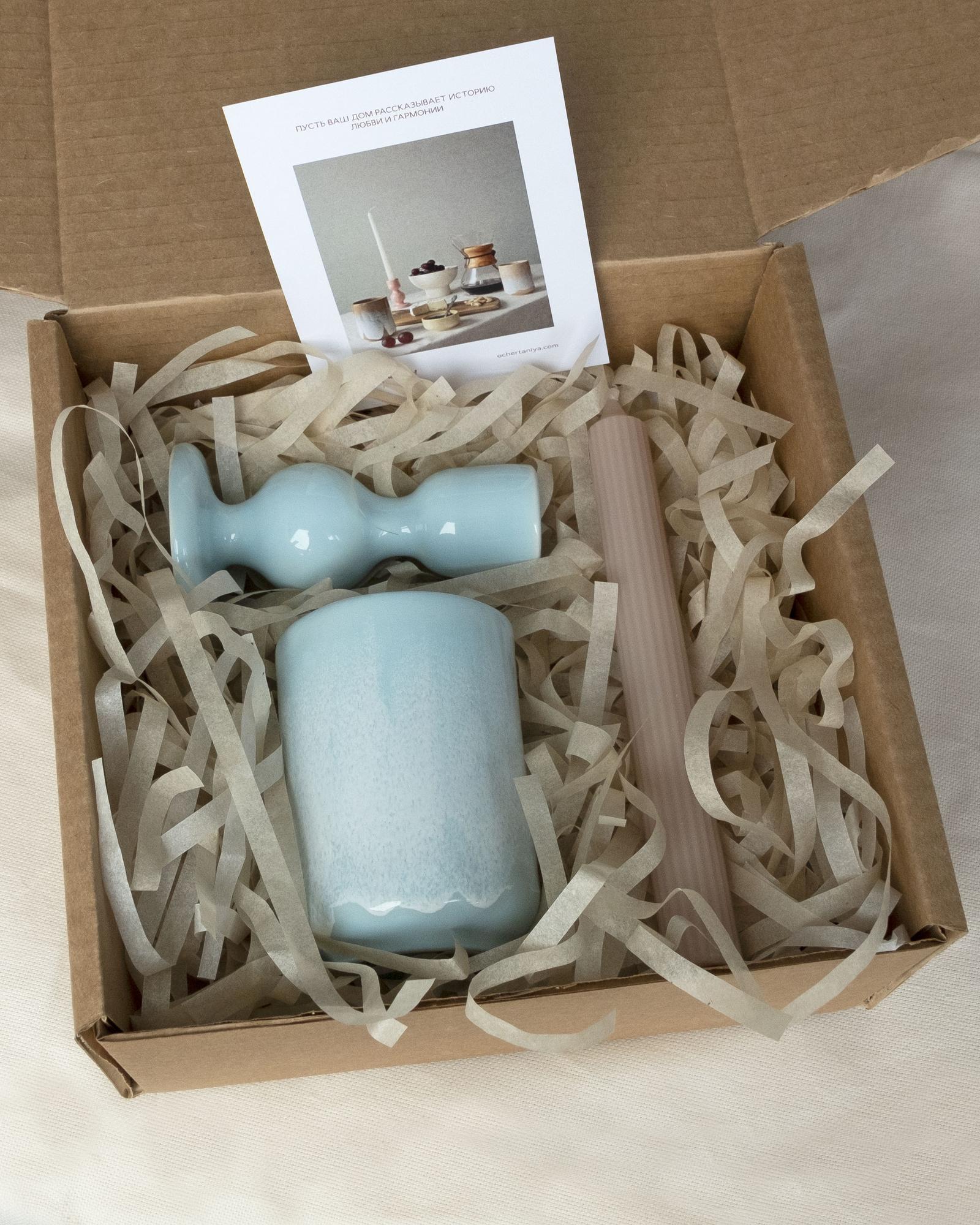 Подарочный набор Стакан+подсвечник