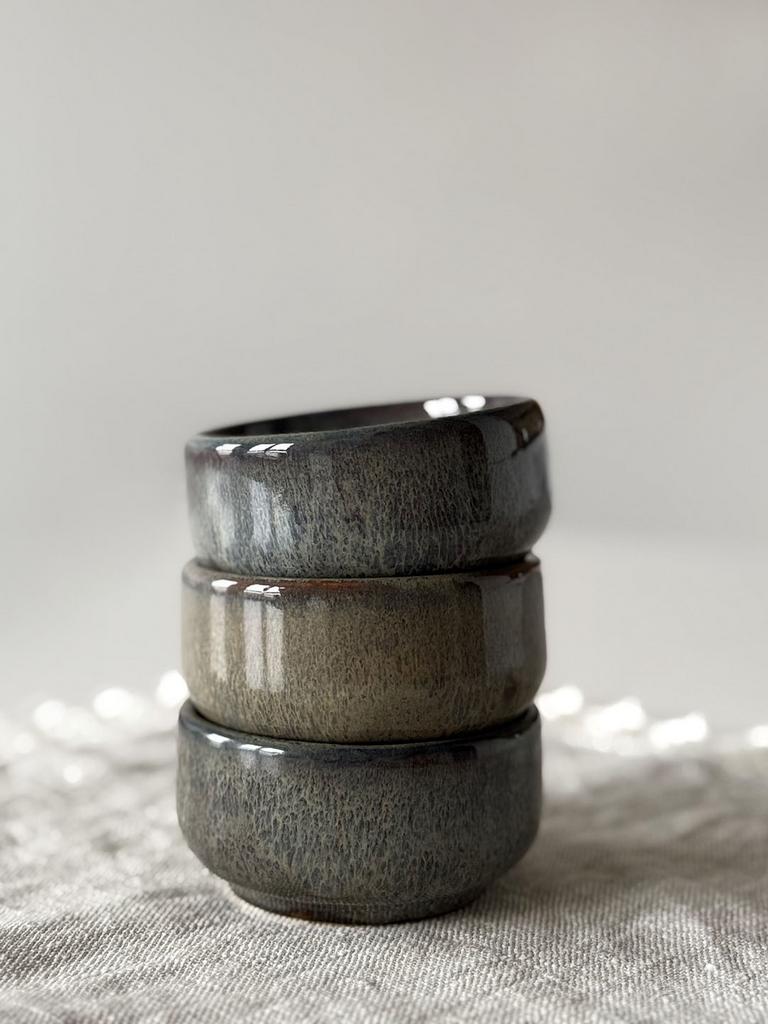 Соусник керамический Очертания коричневый