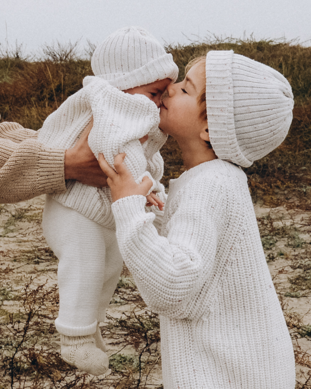 Штанишки на подтяжках молочные