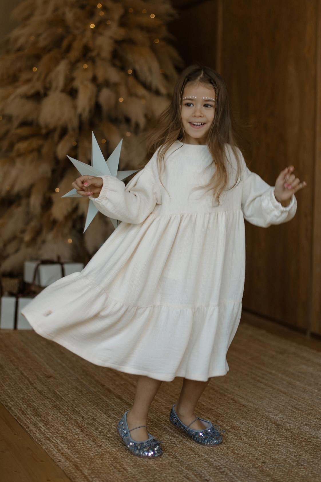 Платье из многослойного хлопка