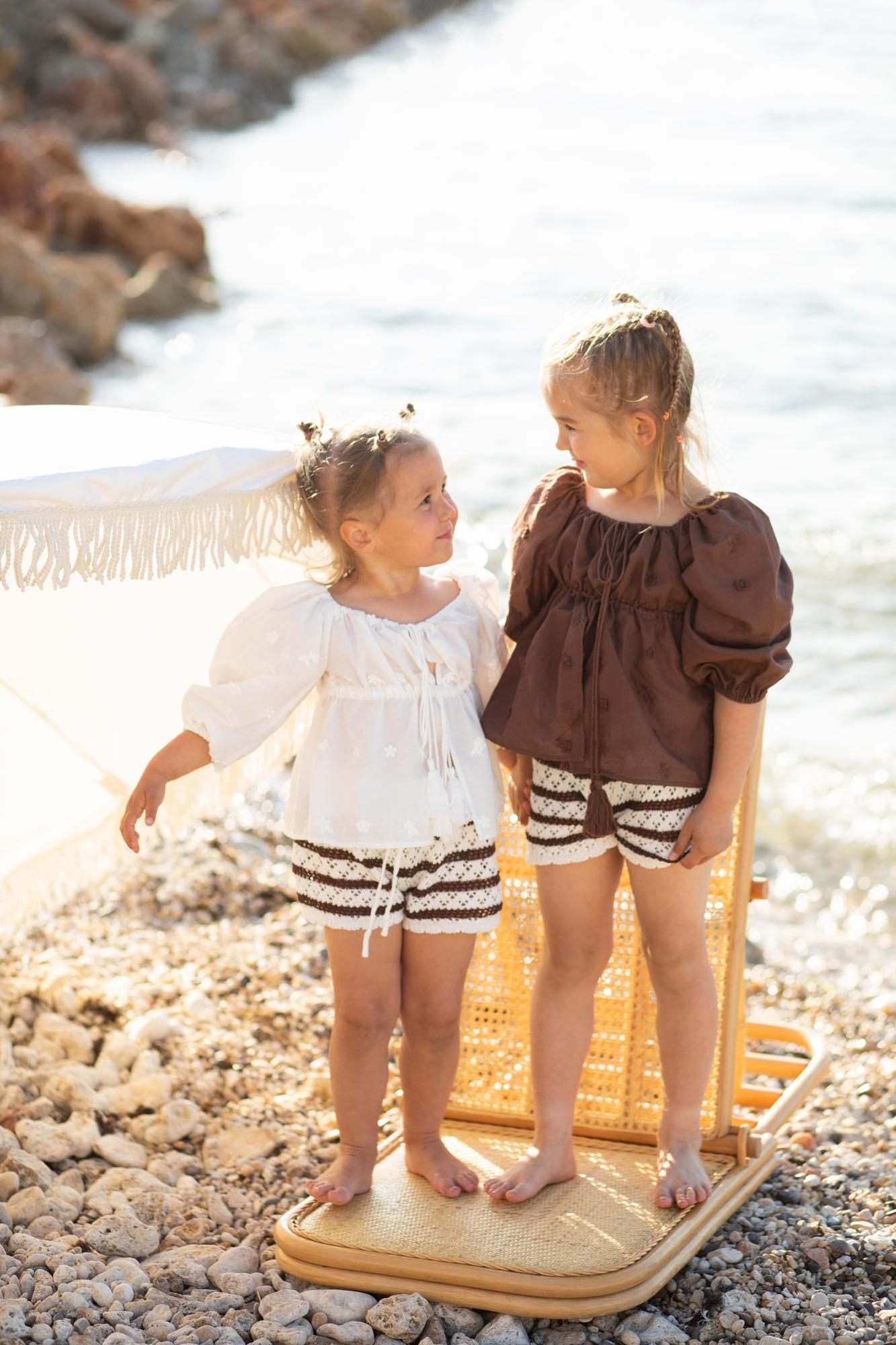 Блуза Tusсany молочная взрослая и детская