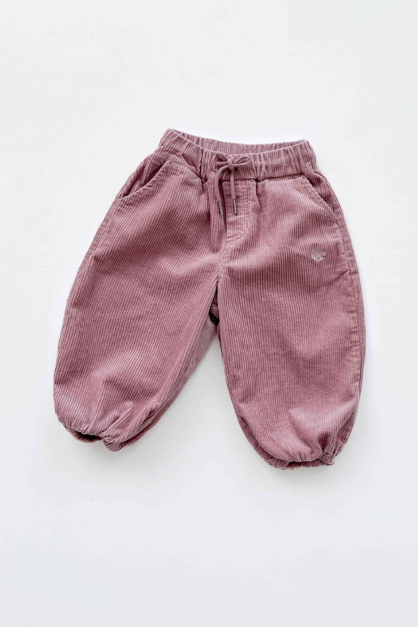 Вельветовые штаны пыльно-розовые