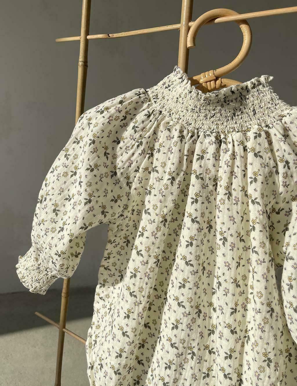 Муслиновый ромпер в цветочек