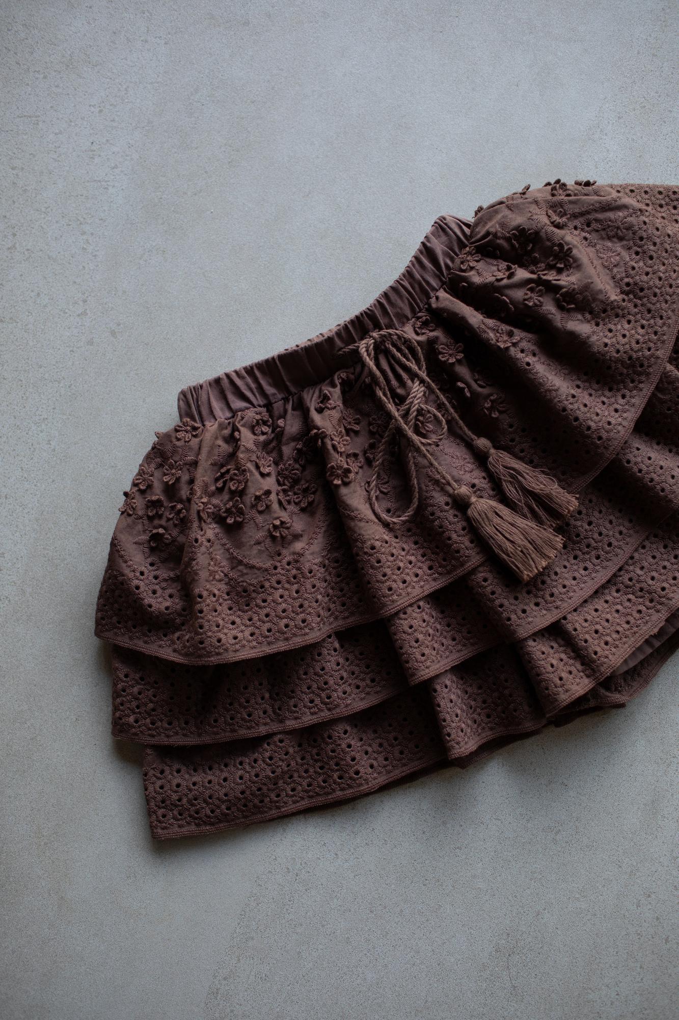 Юбка-шорты из шитья шоколад