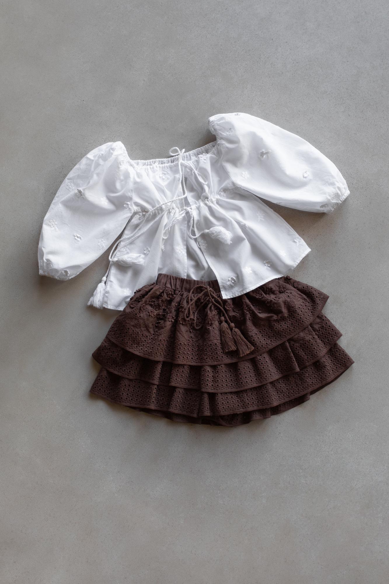 Юбка-шорты из шитья шоколад