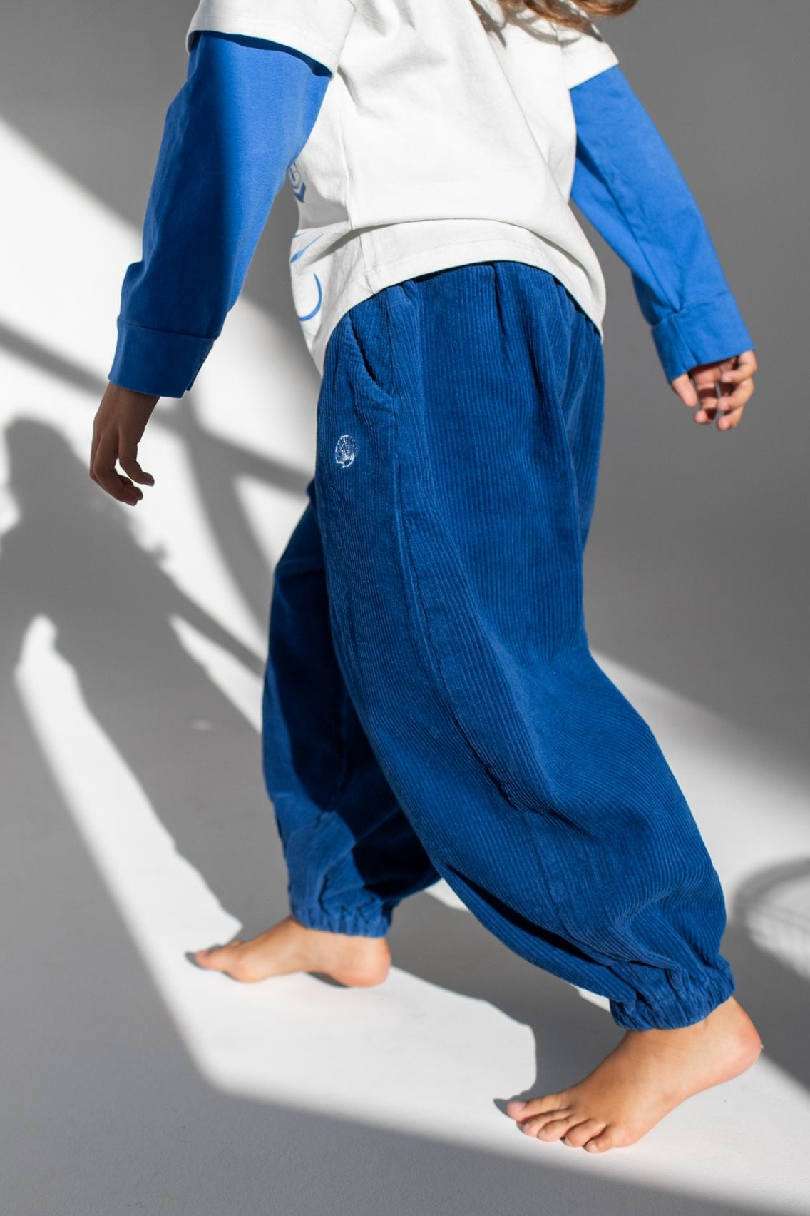 Вельветовые штаны синие