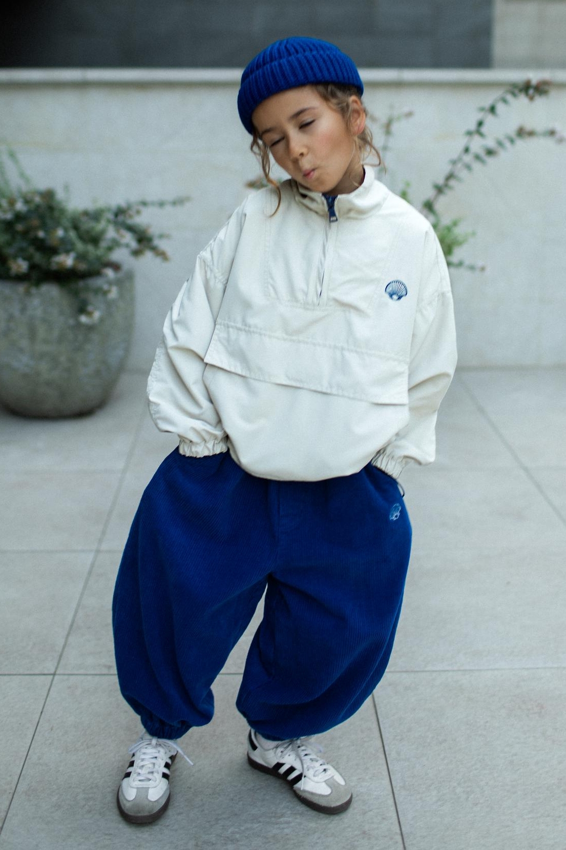 Вельветовые штаны синие