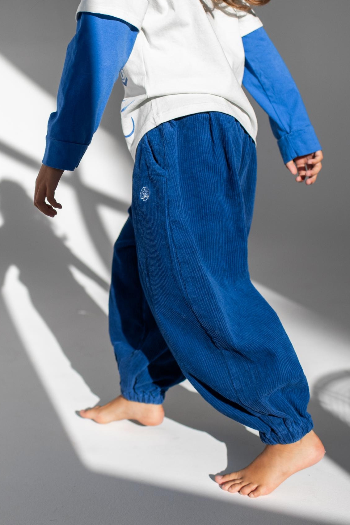 Вельветовые штаны синие