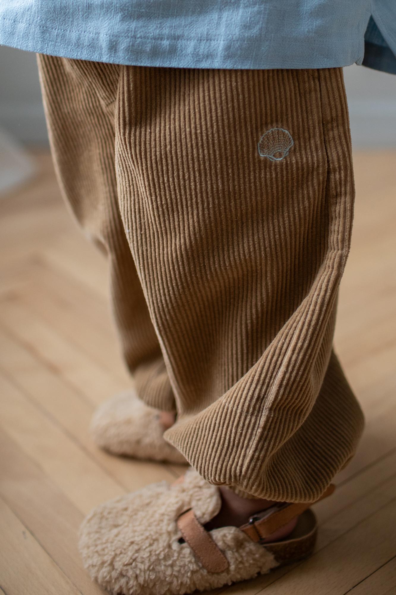 Вельветовые штаны карамельные