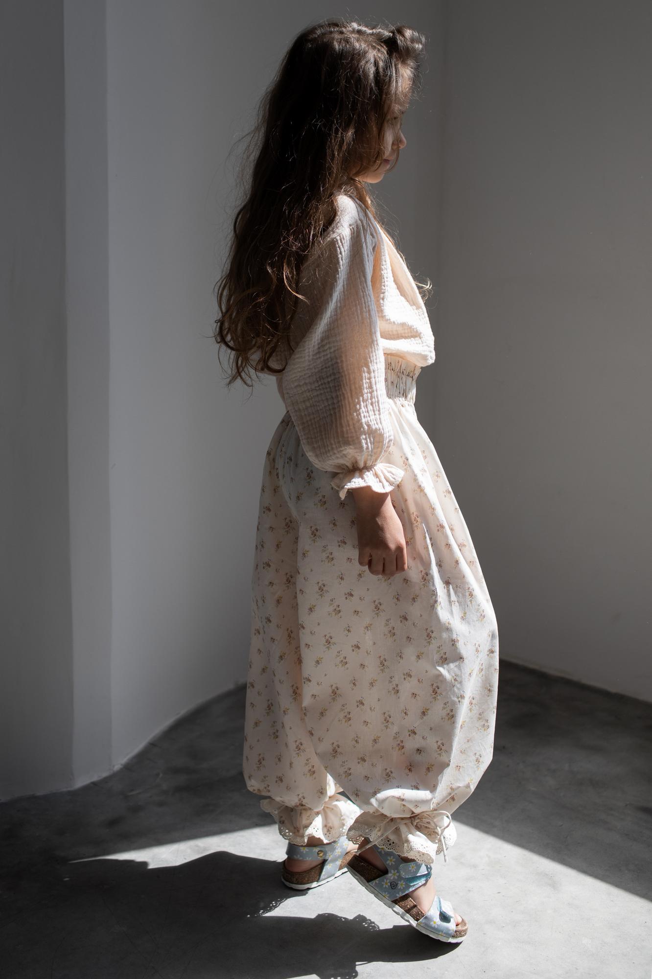 Брюки трансформеры в цветочный принт