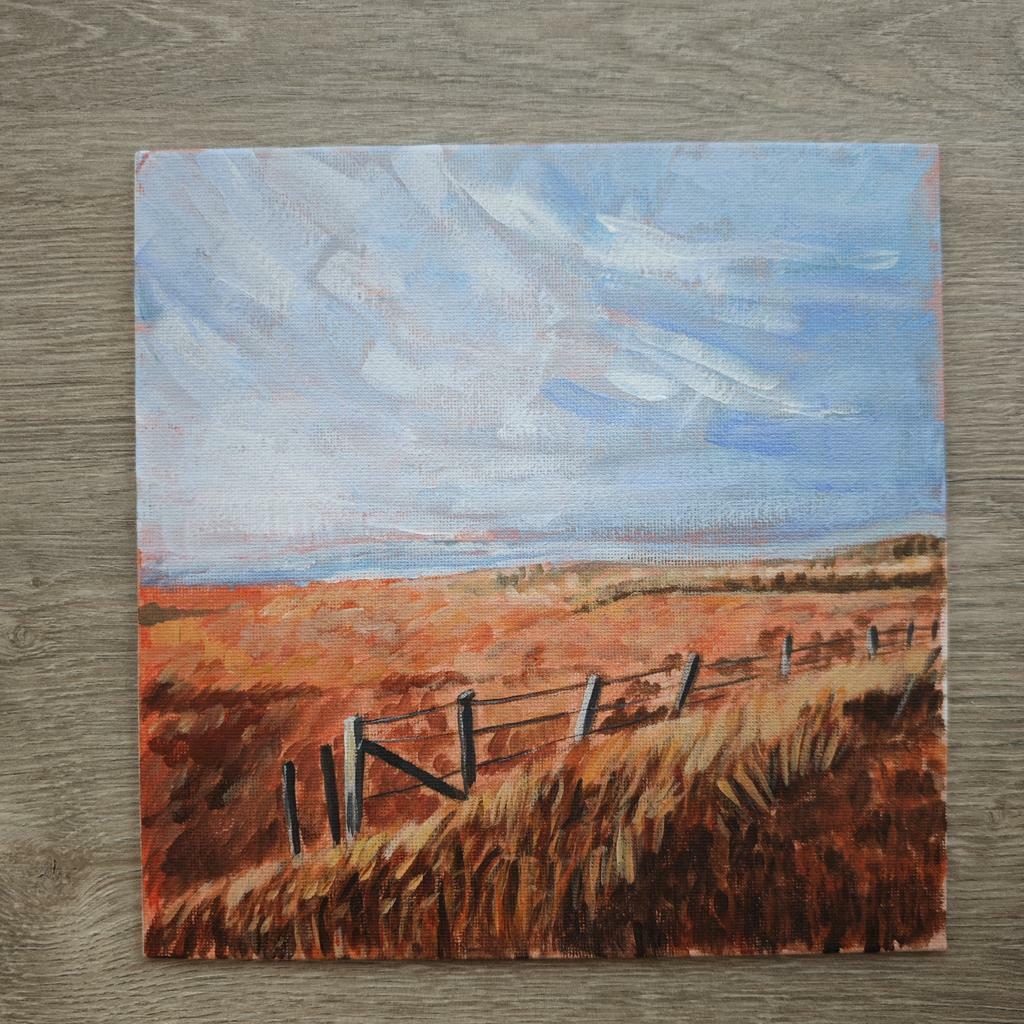 Картина акрилом "Ветер в поле"