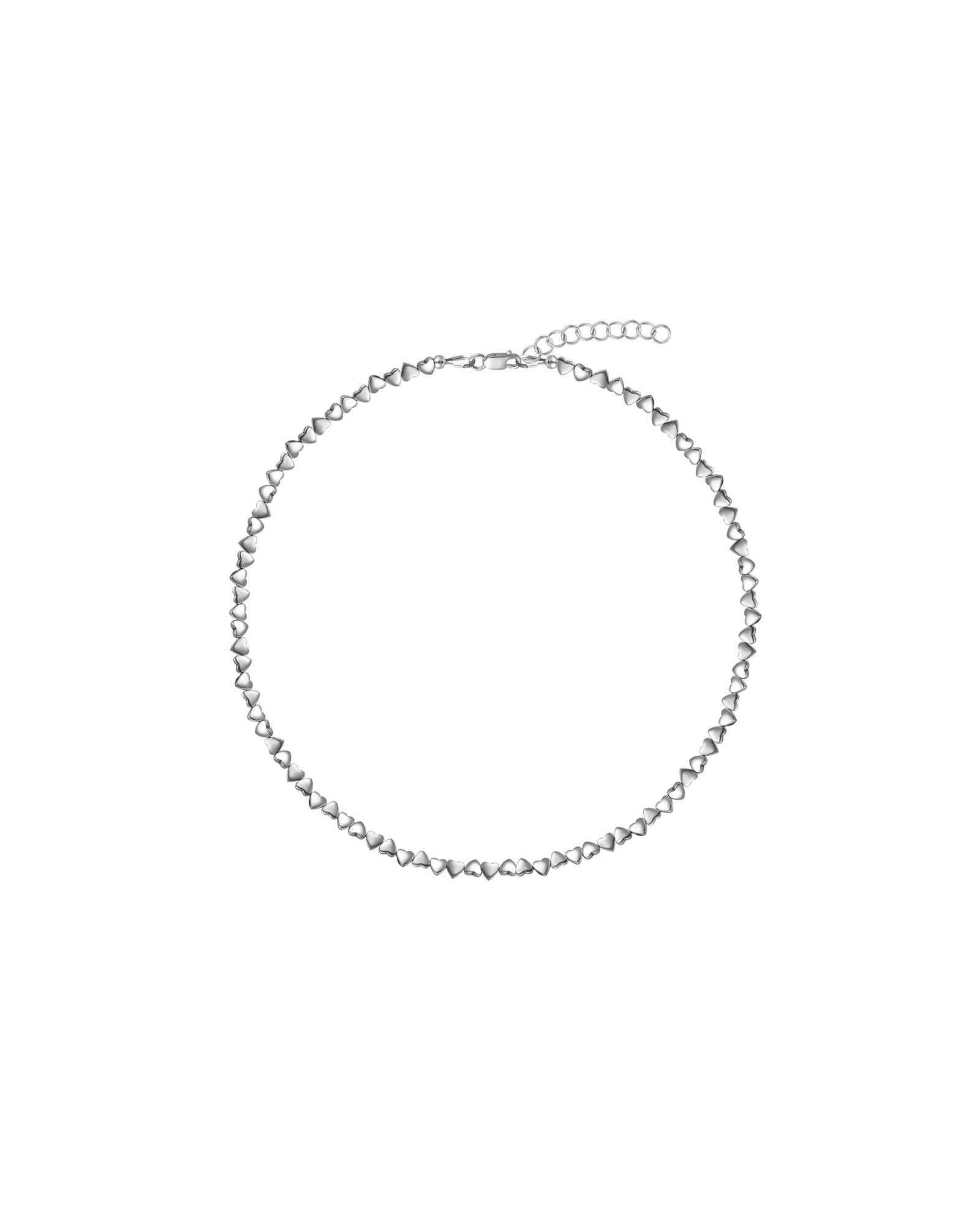 Чокер с маленькими сердечками, хаотичные