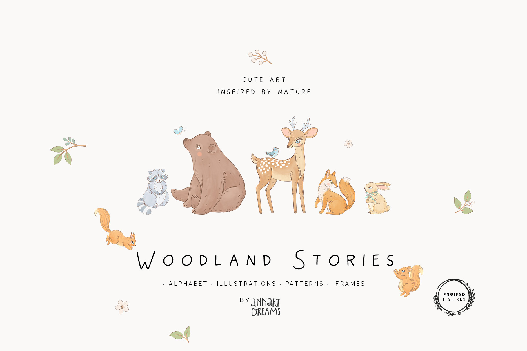 Forest Animals, Baby Animals, Kids Illustration, Alphabet, Nursery Art, Kids Pattern, Seamless Pattern, Baby Shower, Wreaths, Frames, Character Creator, Wall Stickers, Wall Art Design