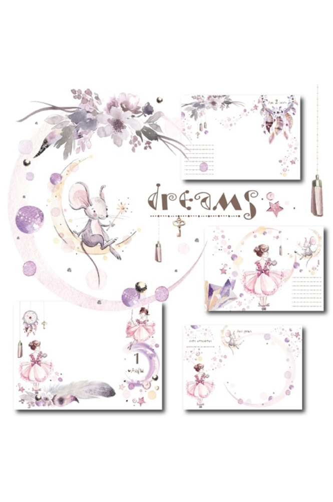 Коллекция страниц для девочки "Dreams" от 0 до 7 лет