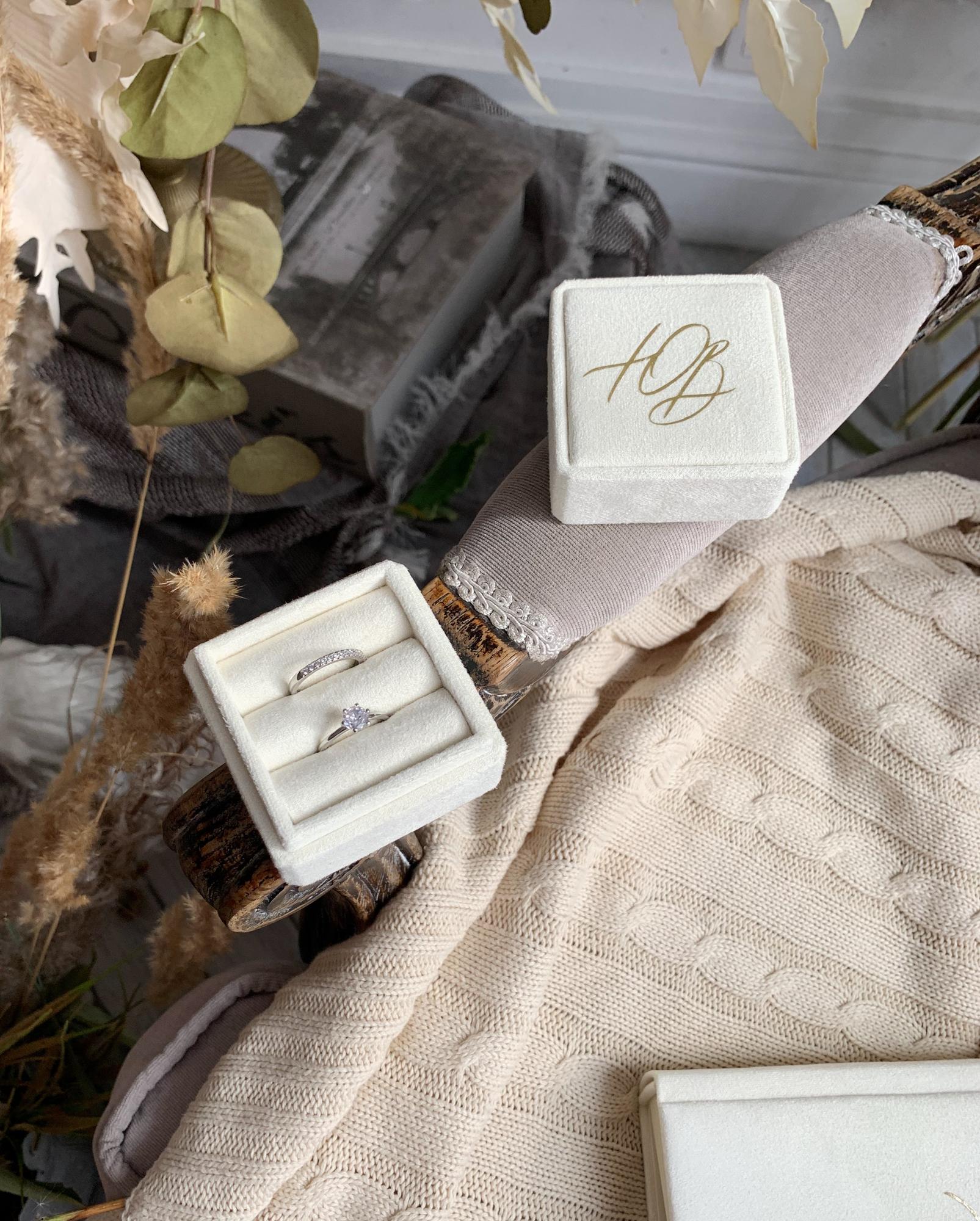 Коробочка для колец квадратная