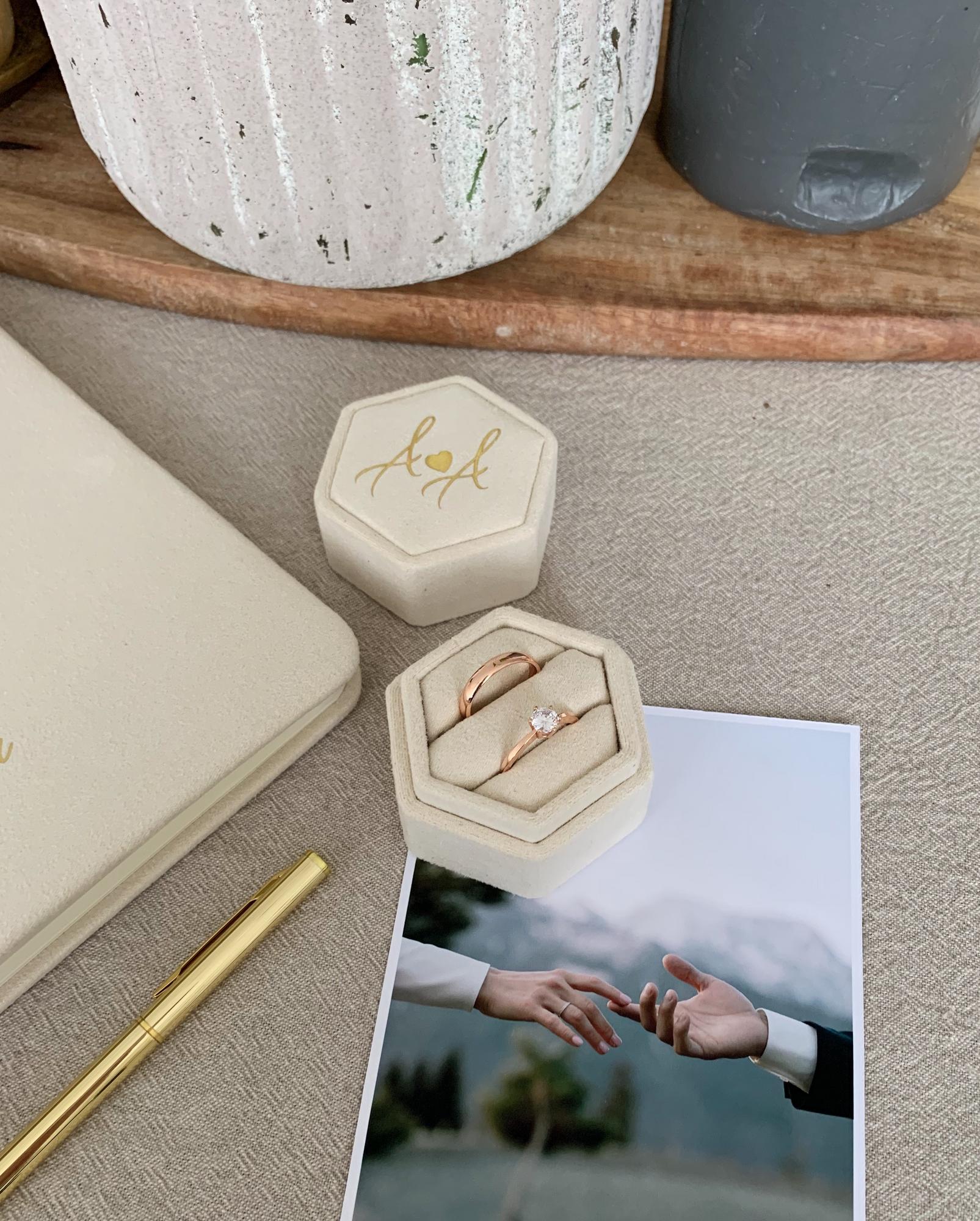 Коробочка для колец шестиугольная