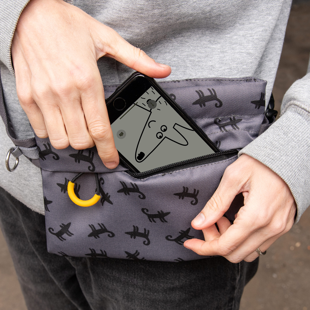 Treat clutch-bag SHARIK (grey)