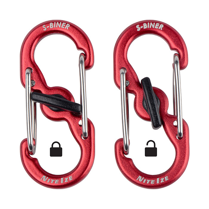 Карабины для адресника Nite Ize S-Biner® TagLock® (алюминий, разные цвета)