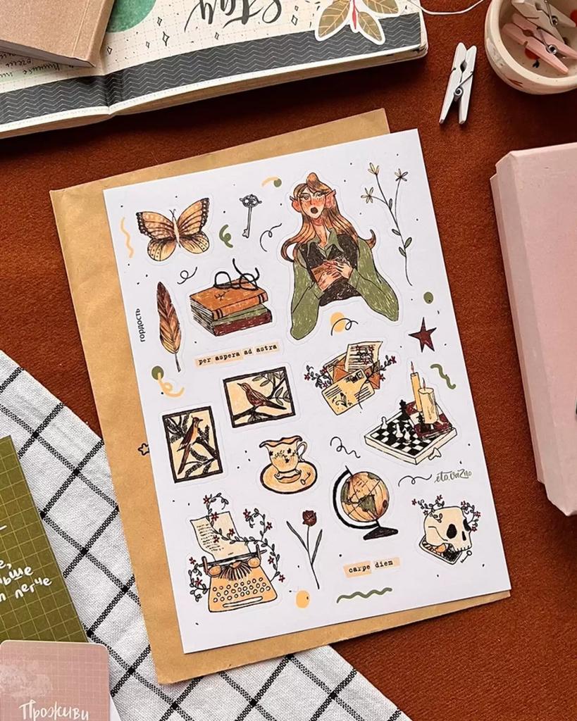 Это важно. Стикерпак А5 "Dark Academia"