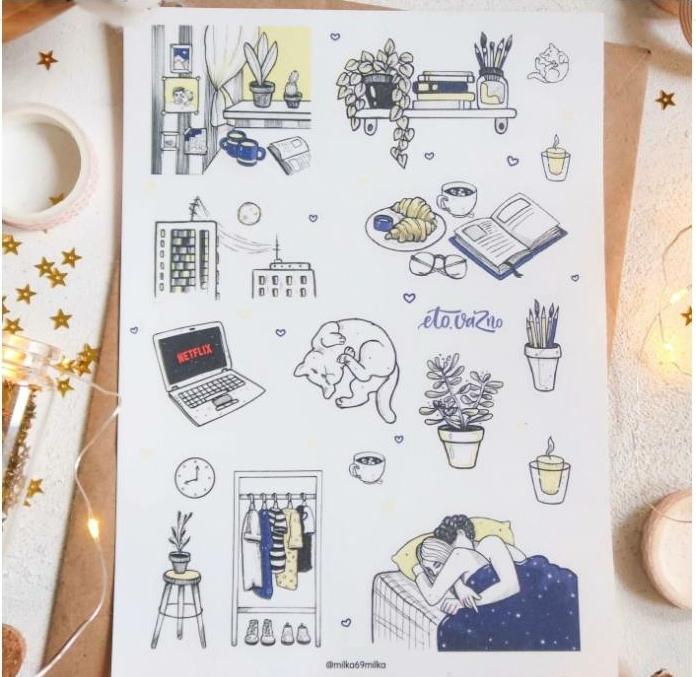 Это важно. Стикерпак А5 "Уют родного дома"