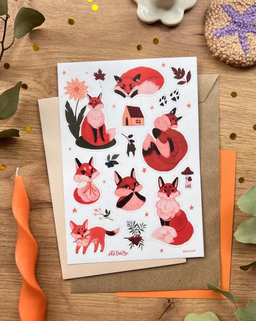 Это важно. Стикерпак А5 "Лисички"