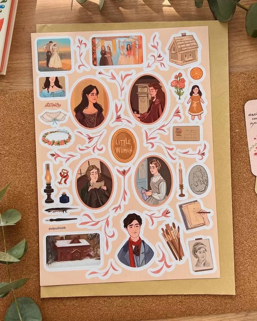 Это важно. Стикерпак А4 "Маленькие женщины"