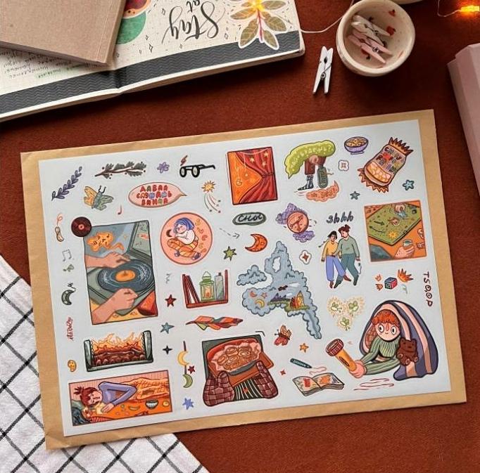 Это важно. Стикерпак А4 "Слушать винил"