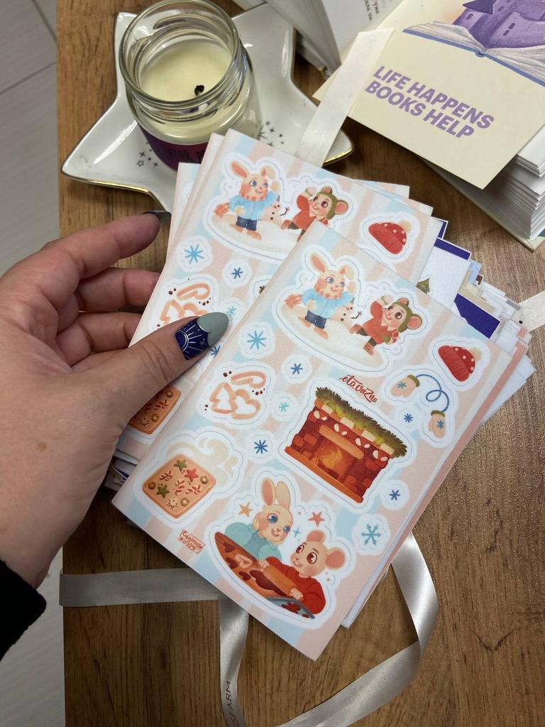 Это важно. Стикерпак А6 "Зимние зайцы"