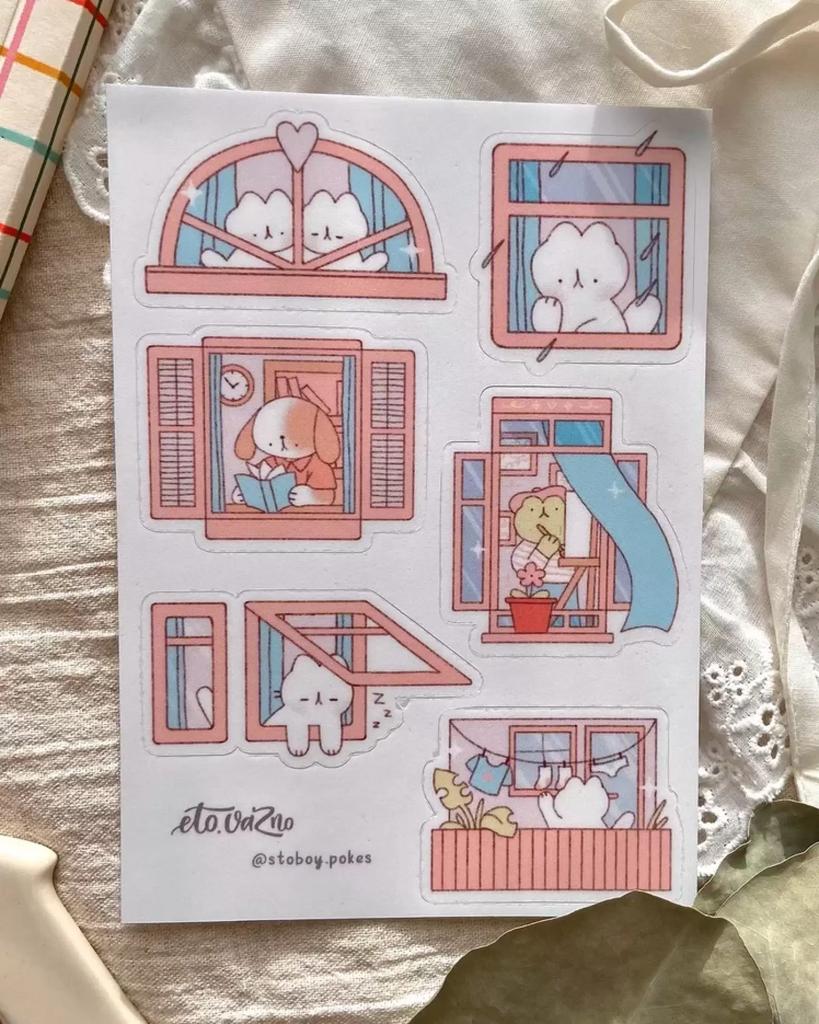 Это важно. Стикерпак А6 "Из окна"