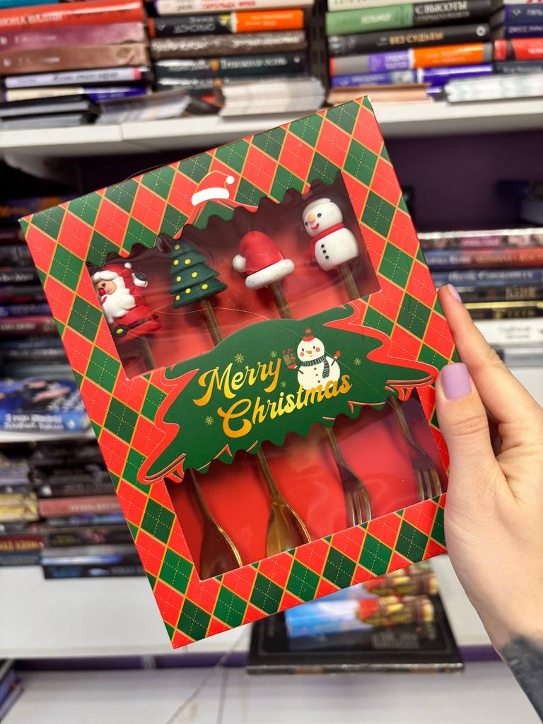 Подарочный набор новогодних столовых приборов