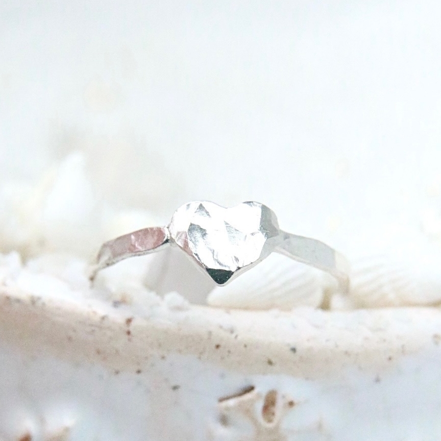 Кольцо мятое "Cердце"