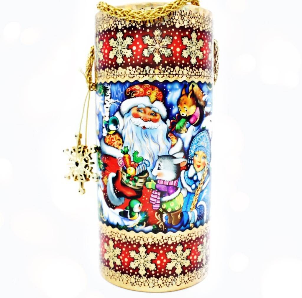 Тубус красный "Снежинка"