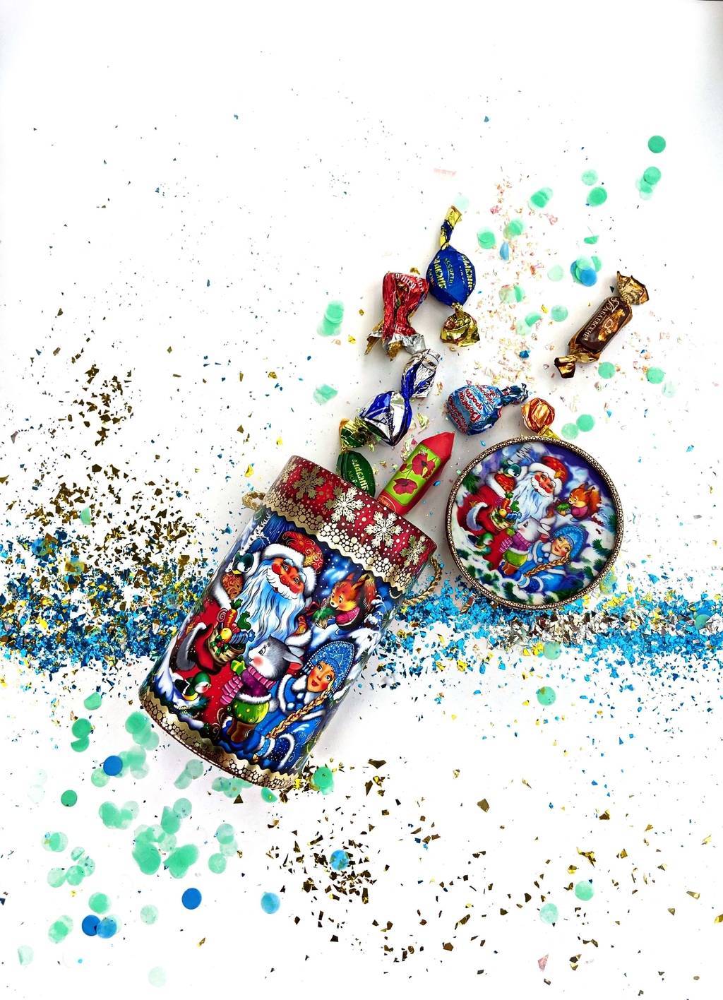 Тубус "Новогодний" голографический