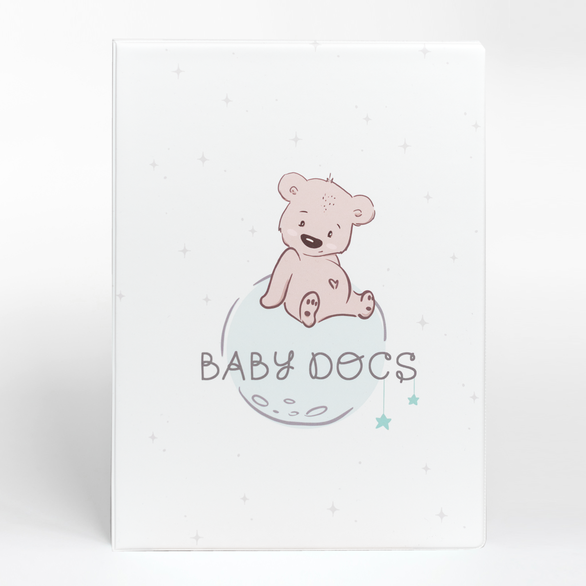 Органайзер для детских документов Bear white