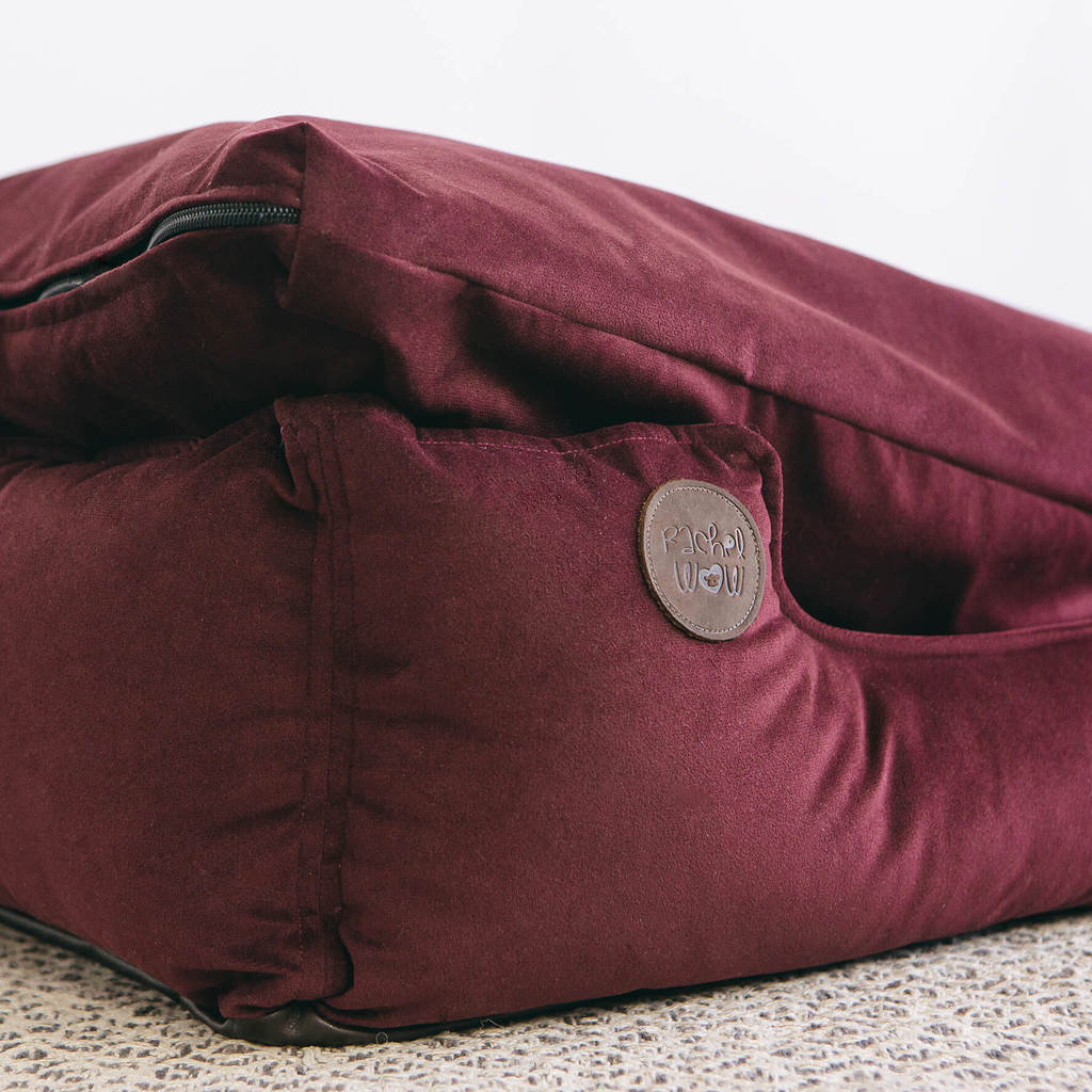 Rachel WOW Лежанка микровелюр бордовый
