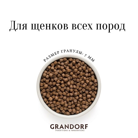 GRANDORF  для щенков с ягненком и индейкой