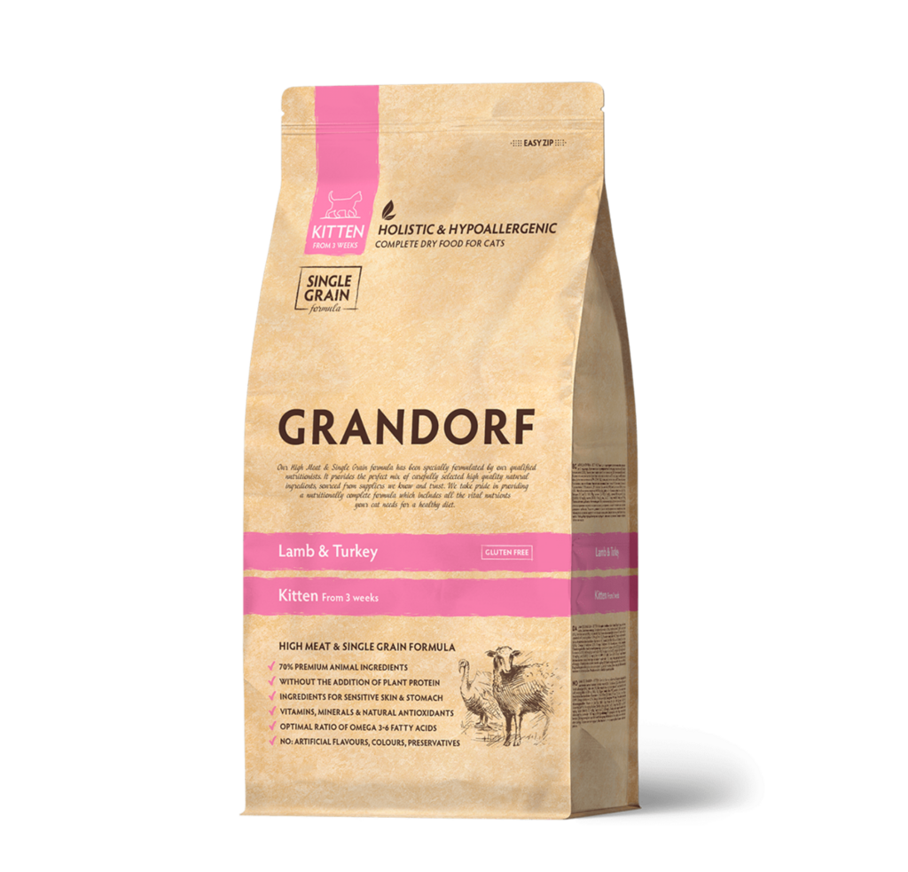 GRANDORF для котят с ягненком и индейкой