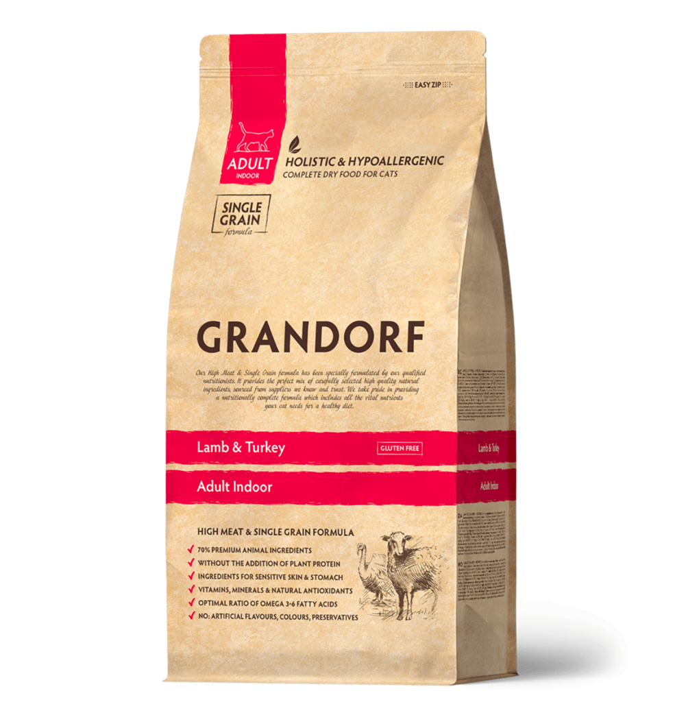 GRANDORF для домашних кошек с ягненком с индейкой